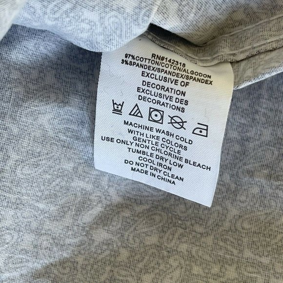 Nick Graham Every Where Mens Button up Long Sleeve Print Shirt Size XL Stretch - Picture 7 of 12